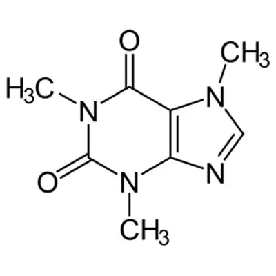 Molecola della caffeina. è il superpotere del caffè.